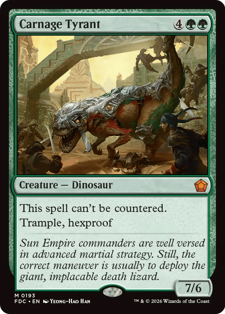 Carnage Tyrant [Foundations Commander] MTG Single Magic: The Gathering  | Multizone: Comics And Games