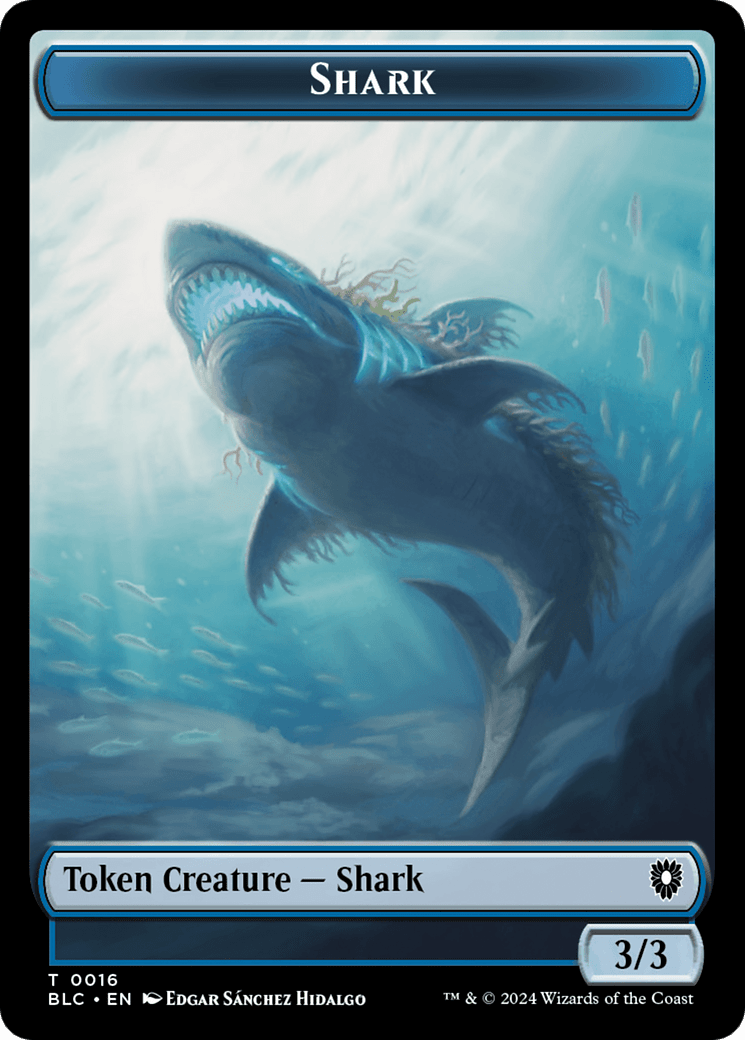 Bird (011) // Shark Double-Sided Token [Bloomburrow Commander Tokens] MTG Single Magic: The Gathering  | Multizone: Comics And Games