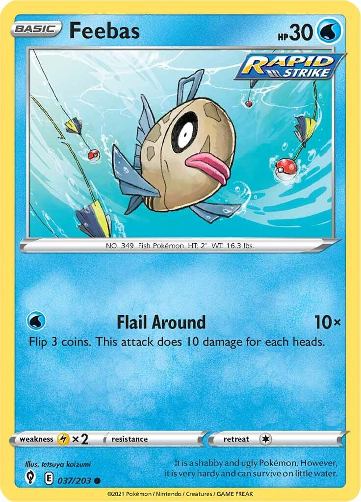 Feebas (037/203) [Sword & Shield: Evolving Skies] Pokemon Single Pokémon  | Multizone: Comics And Games