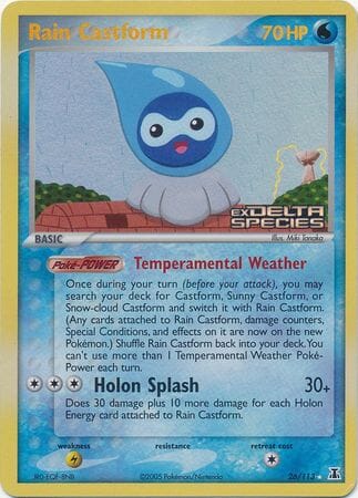 Rain Castform (26/113) (Stamped) [EX: Delta Species] Pokemon Single Pokémon  | Multizone: Comics And Games