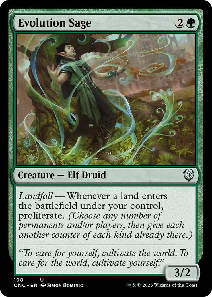 Evolution Sage [Phyrexia: All Will Be One Commander] MTG Single Magic: The Gathering  | Multizone: Comics And Games
