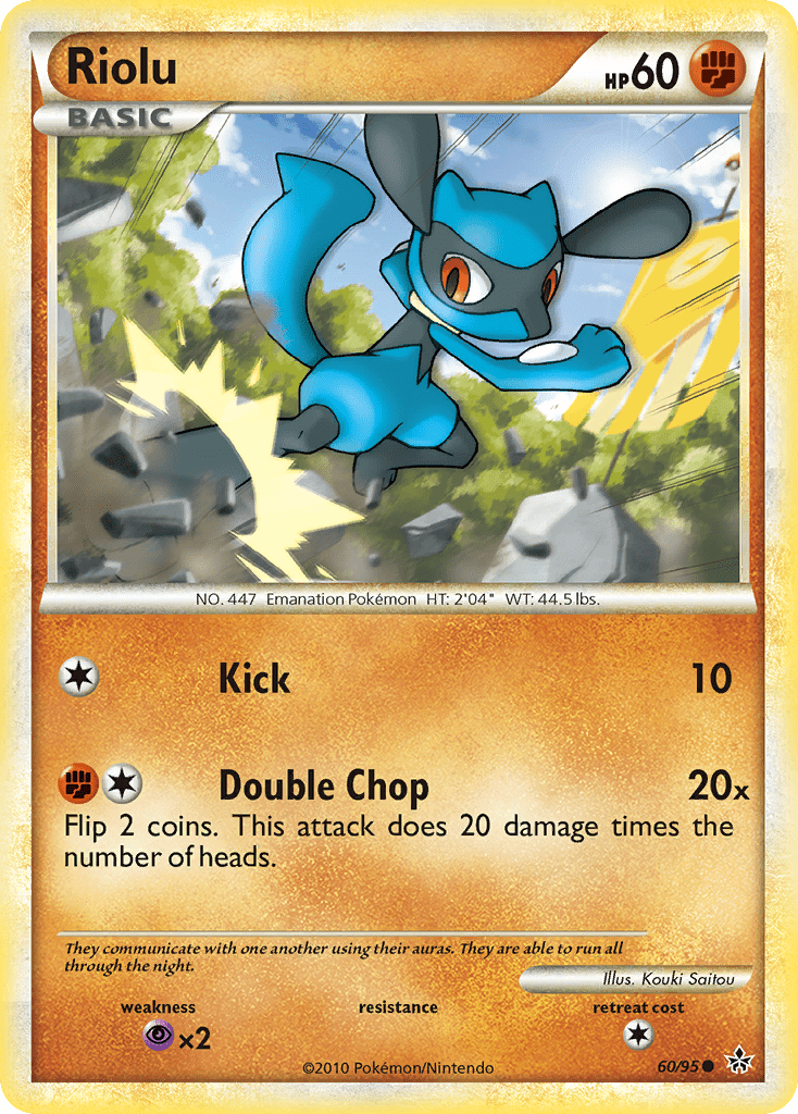 Riolu (60/95) [HeartGold & SoulSilver: Unleashed] Pokemon Single Pokémon  | Multizone: Comics And Games