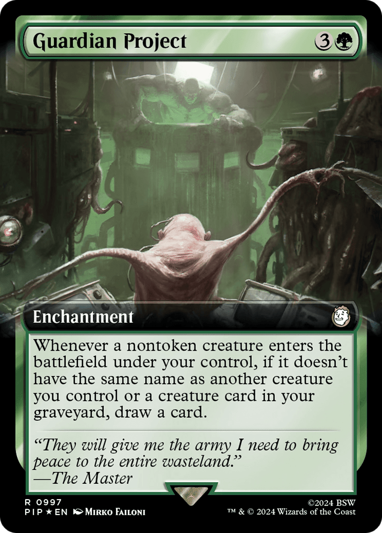 Guardian Project (Extended Art) (Surge Foil) [Fallout] MTG Single Magic: The Gathering  | Multizone: Comics And Games