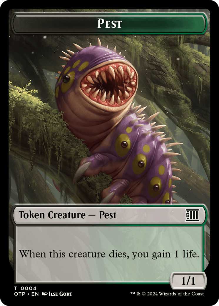 Pest Token [Outlaws of Thunder Junction: Breaking News Tokens] MTG Single Magic: The Gathering  | Multizone: Comics And Games