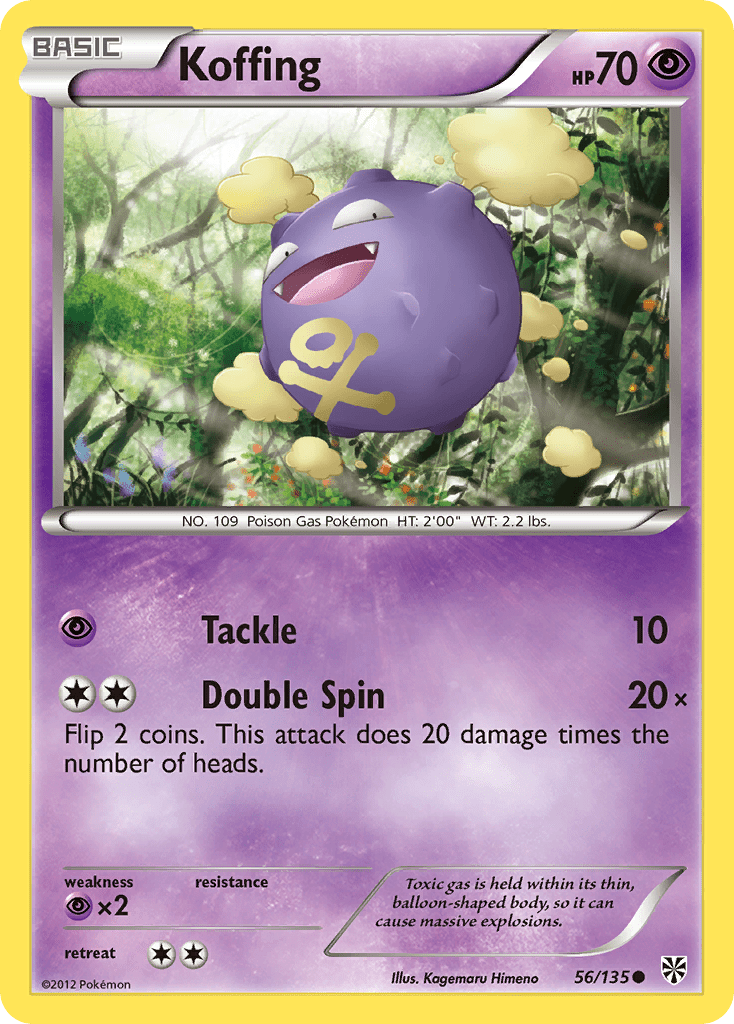 Koffing (56/135) [Black & White: Plasma Storm] Pokemon Single Pokémon  | Multizone: Comics And Games