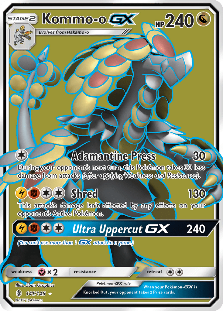 Kommo-o GX (141/145) [Sun & Moon: Guardians Rising] Pokemon Single Pokémon  | Multizone: Comics And Games