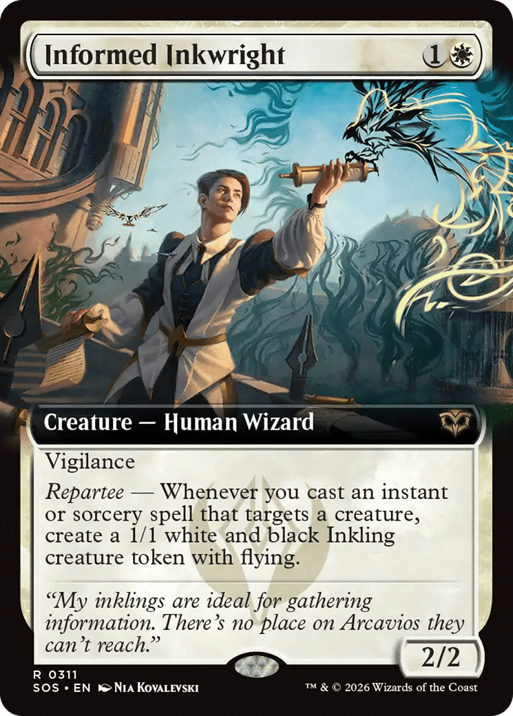 Informed Inkwright (Extended Art) [Secrets of Strixhaven] MTG Single Magic: The Gathering  | Multizone: Comics And Games