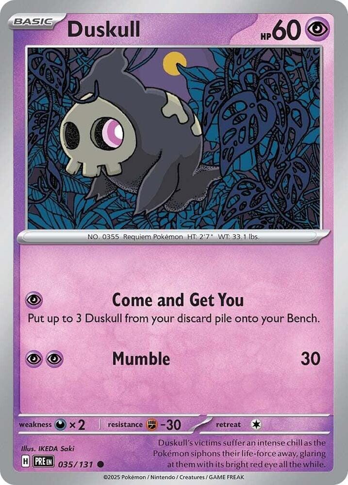 Duskull (035/131) [Scarlet & Violet: Prismatic Evolutions] Pokemon Single Pokémon  | Multizone: Comics And Games
