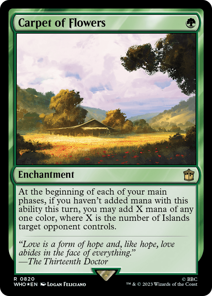 Carpet of Flowers (Surge Foil) [Doctor Who] MTG Single Magic: The Gathering  | Multizone: Comics And Games
