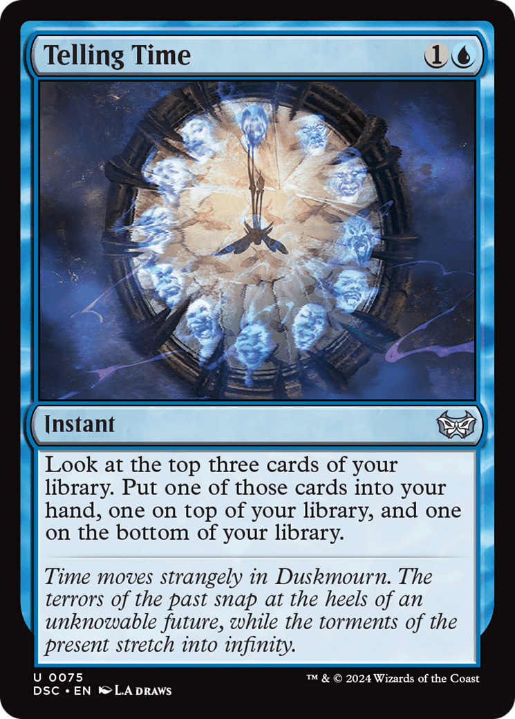 Telling Time [Duskmourn: House of Horror Commander] MTG Single Magic: The Gathering  | Multizone: Comics And Games