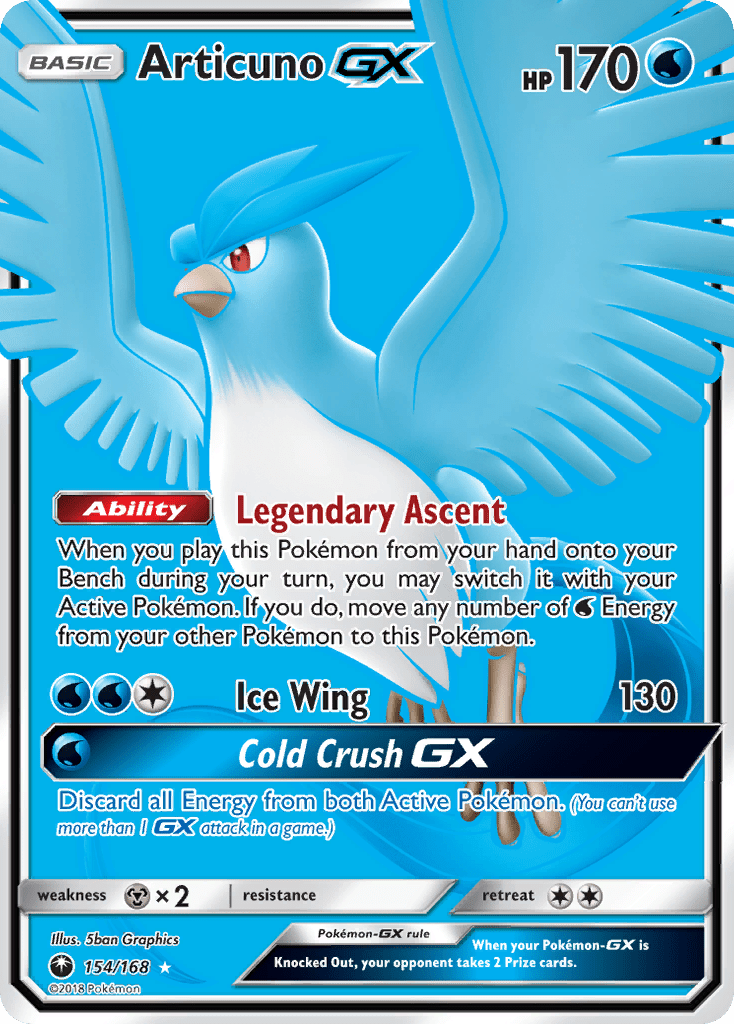 Articuno GX (154/168) [Sun & Moon: Celestial Storm] Pokemon Single Pokémon  | Multizone: Comics And Games
