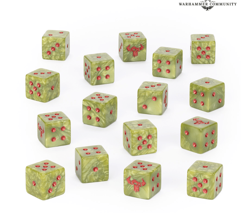 Warhammer 4000 Orks dice (Pre-order 09/05/2026) dice Games Workshop  | Multizone: Comics And Games