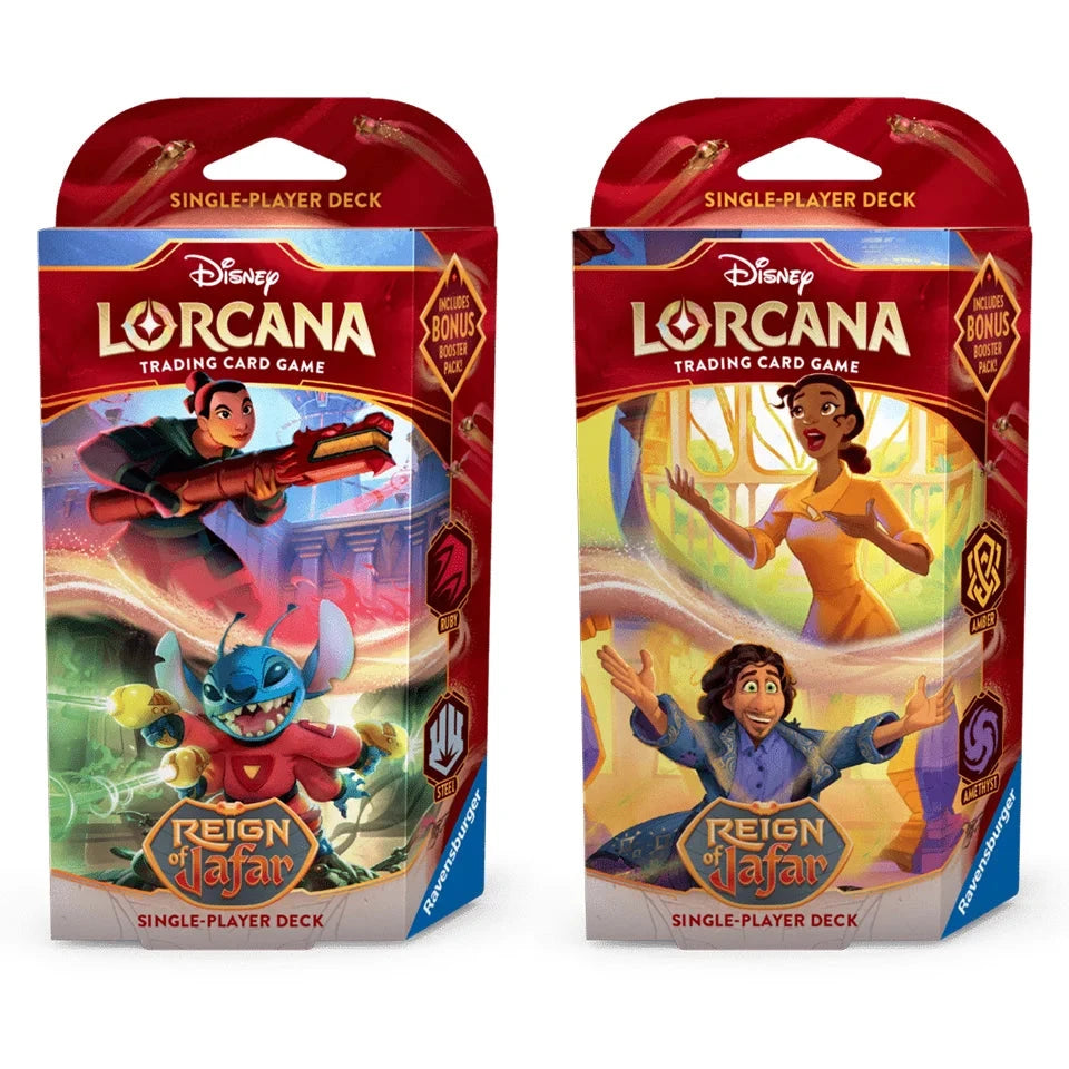 Disney Lorcana: Reign of Jafar Starter decks Cards Ravensburger Ruby & Steel  | Multizone: Comics And Games