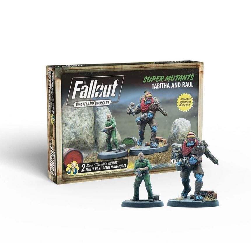 Fallout: Wasteland Warfare - Super Mutants Tabitha and Raul Miniature Game Modiphus  | Multizone: Comics And Games