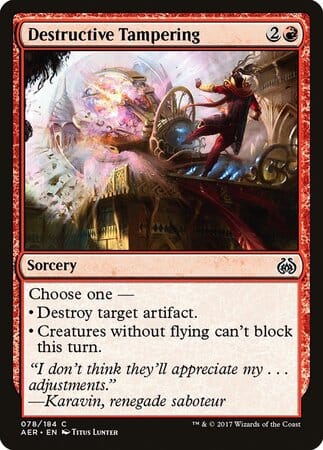 Destructive Tampering [Aether Revolt] MTG Single Magic: The Gathering  | Multizone: Comics And Games