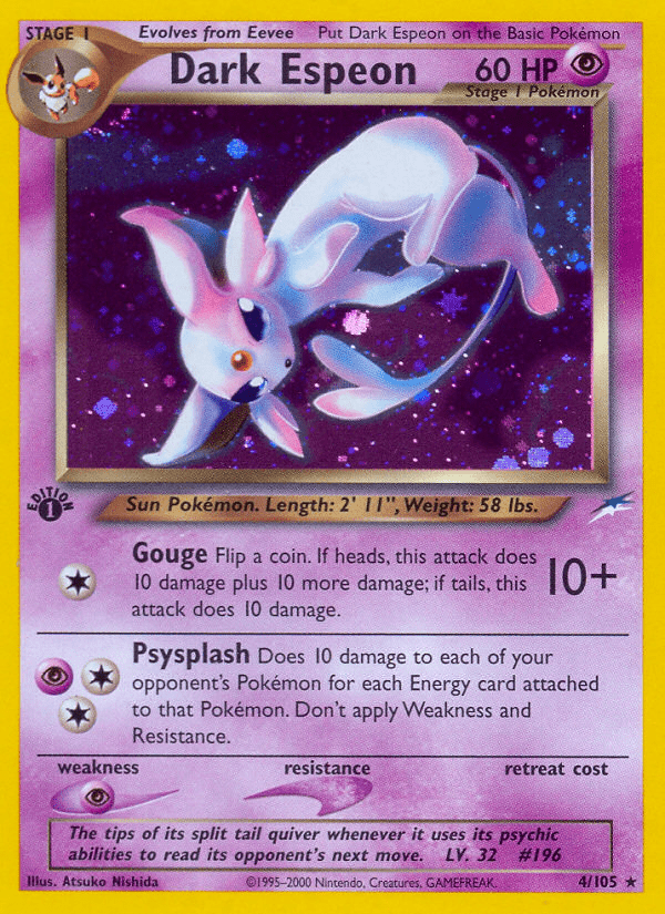 Dark Espeon (4/105) [Neo Destiny 1st Edition] Pokemon Single Pokémon  | Multizone: Comics And Games