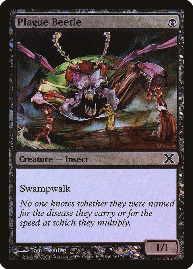 Plague Beetle (Premium Foil) [Tenth Edition] MTG Single Magic: The Gathering  | Multizone: Comics And Games