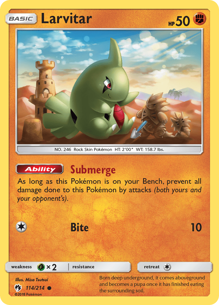 Larvitar (114/214) [Sun & Moon: Lost Thunder] Pokemon Single Pokémon  | Multizone: Comics And Games