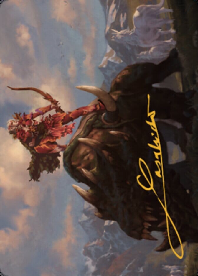 Meria's Outrider Art Card (Gold-Stamped Signature) [Dominaria United Art Series] MTG Single Magic: The Gathering  | Multizone: Comics And Games