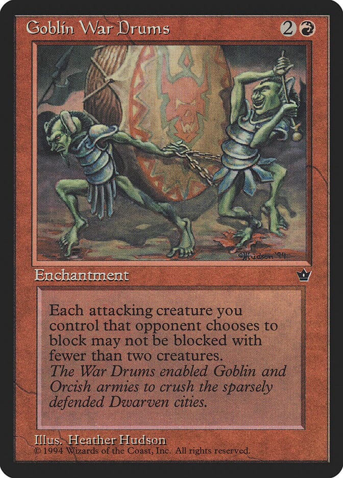 Goblin War Drums (Heather Hudson) [Fallen Empires] MTG Single Magic: The Gathering  | Multizone: Comics And Games