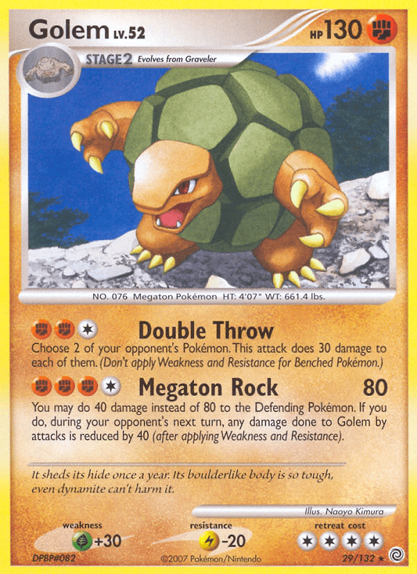 Golem (29/132) [Diamond & Pearl: Secret Wonders] Pokemon Single Pokémon  | Multizone: Comics And Games