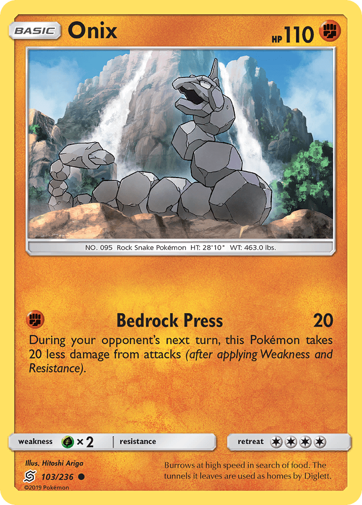 Onix (103/236) [Sun & Moon: Unified Minds] Pokemon Single Pokémon  | Multizone: Comics And Games
