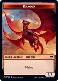Dragon // Thopter Double-sided Token [Kaldheim Commander Tokens] MTG Single Magic: The Gathering  | Multizone: Comics And Games