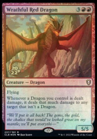 Wrathful Red Dragon [Commander Legends: Battle for Baldur's Gate Prerelease Promos] MTG Single Magic: The Gathering  | Multizone: Comics And Games