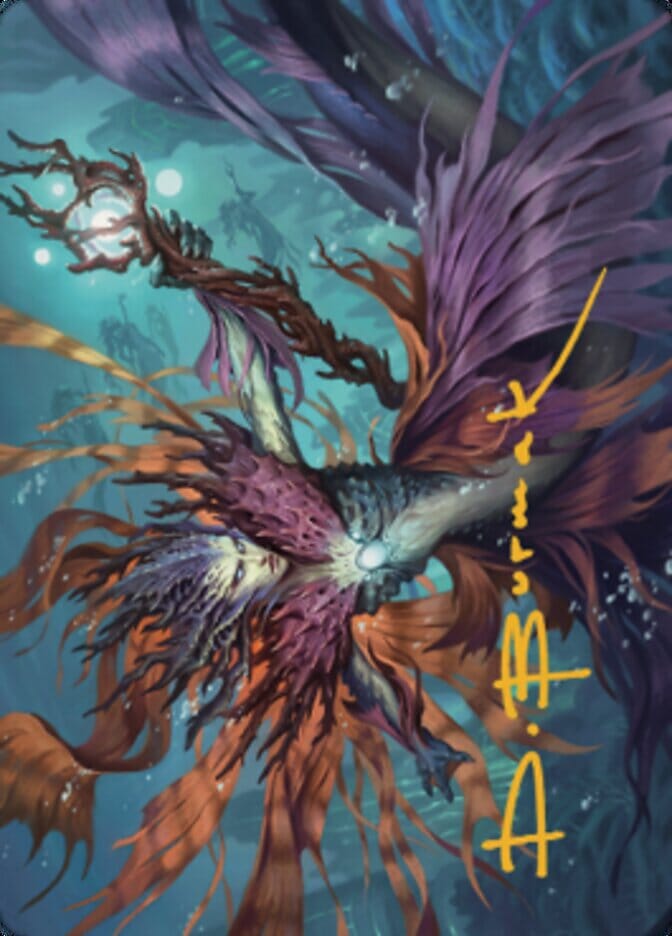 Vodalian Hexcatcher Art Card (Gold-Stamped Signature) [Dominaria United Art Series] MTG Single Magic: The Gathering  | Multizone: Comics And Games