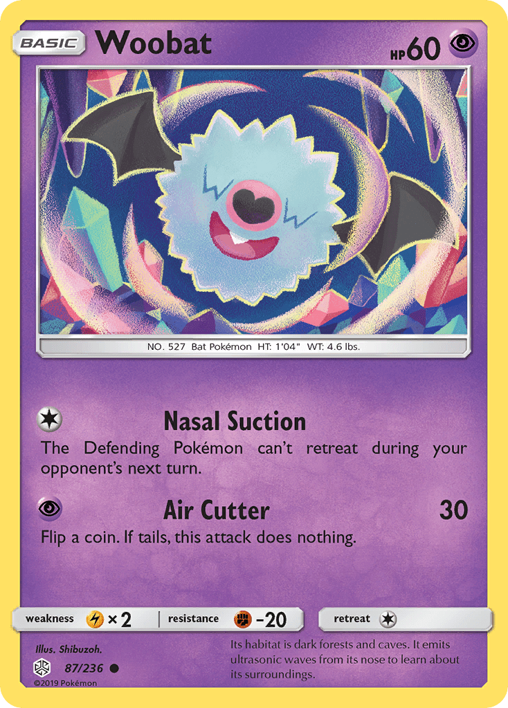 Woobat (87/236) [Sun & Moon: Cosmic Eclipse] Pokemon Single Pokémon  | Multizone: Comics And Games