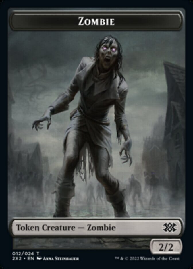 Zombie // Phyrexian Golem Double-sided Token [Double Masters 2022 Tokens] MTG Single Magic: The Gathering  | Multizone: Comics And Games