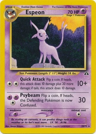 Espeon (20/75) [Neo Discovery Unlimited] Pokemon Single Pokémon  | Multizone: Comics And Games