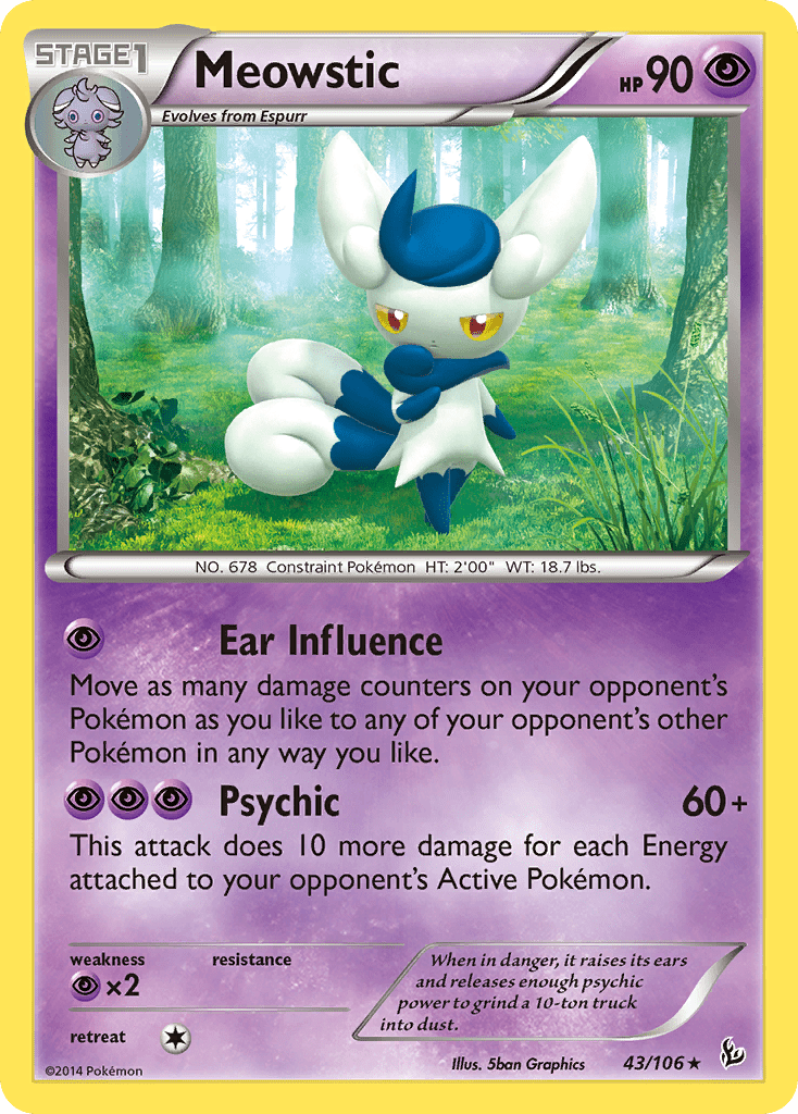 Meowstic (43/106) [XY: Flashfire] Pokemon Single Pokémon  | Multizone: Comics And Games