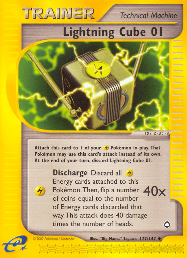 Lightning Cube 01 (127/147) [Aquapolis] Pokemon Single Pokémon  | Multizone: Comics And Games