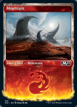 Mountain (Showcase) [Core Set 2021] MTG Single Magic: The Gathering  | Multizone: Comics And Games