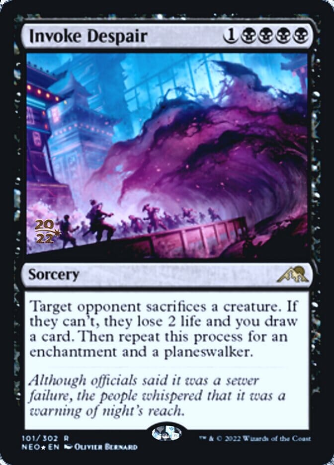 Invoke Despair [Kamigawa: Neon Dynasty Prerelease Promos] MTG Single Magic: The Gathering  | Multizone: Comics And Games