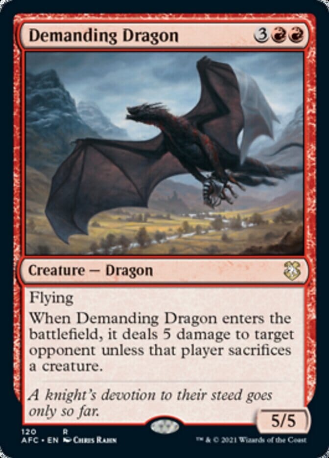 Demanding Dragon [Dungeons & Dragons: Adventures in the Forgotten Realms Commander] MTG Single Magic: The Gathering  | Multizone: Comics And Games