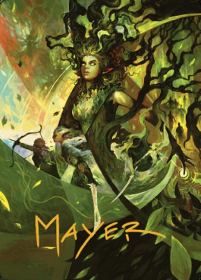 Titania's Command Art Card (Gold-Stamped Signature) [The Brothers' War Art Series] MTG Single Magic: The Gathering  | Multizone: Comics And Games