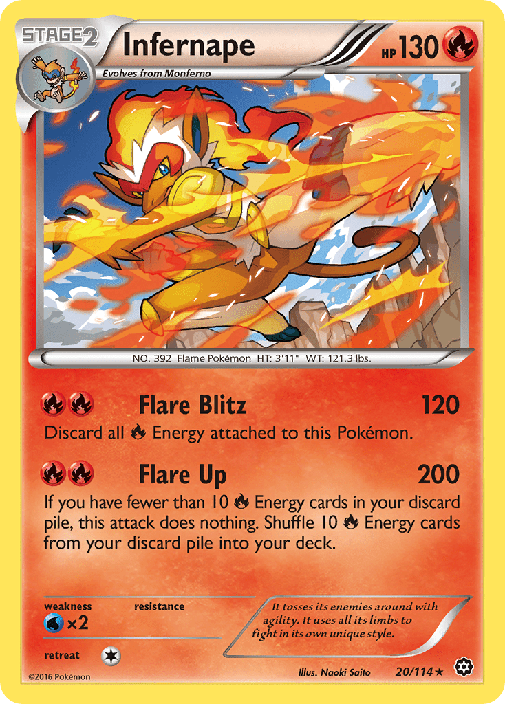 Infernape (20/114) [XY: Steam Siege] Pokemon Single Pokémon  | Multizone: Comics And Games