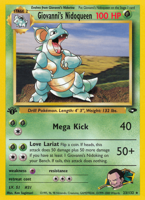 Giovanni's Nidoqueen (23/132) [Gym Challenge 1st Edition] Pokemon Single Pokémon  | Multizone: Comics And Games