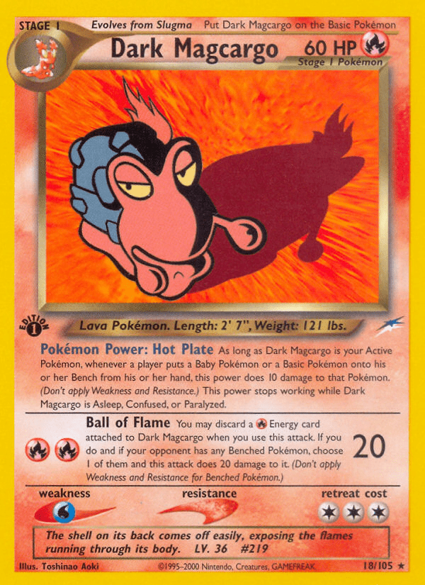 Dark Magcargo (18/105) [Neo Destiny 1st Edition] Pokemon Single Pokémon  | Multizone: Comics And Games