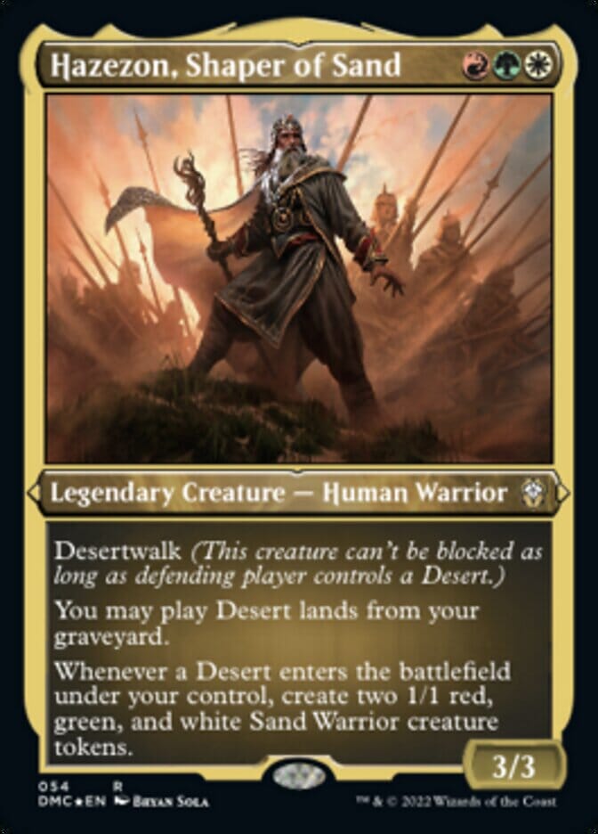 Hazezon, Shaper of Sand (Foil Etched) [Dominaria United Commander] MTG Single Magic: The Gathering  | Multizone: Comics And Games