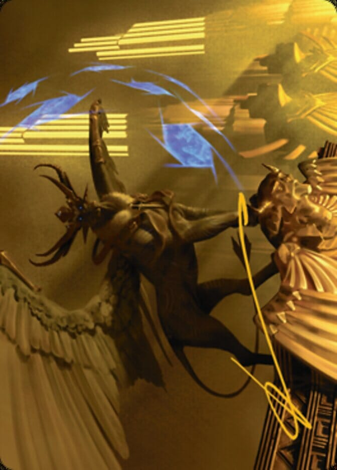 Raffine, Scheming Seer Art Card (Gold-Stamped Signature) [Streets of New Capenna Art Series] MTG Single Magic: The Gathering  | Multizone: Comics And Games