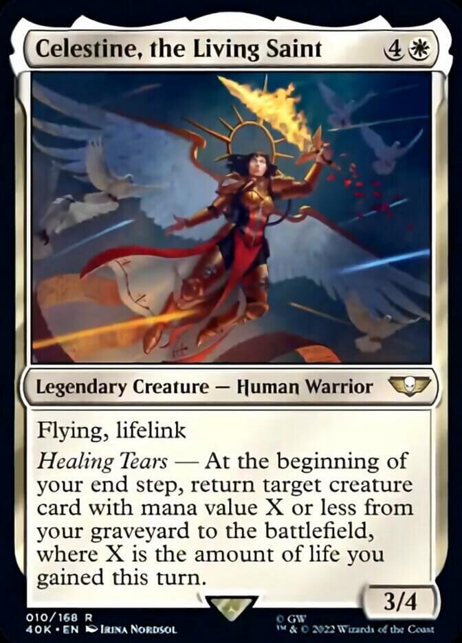 Celestine, the Living Saint [Universes Beyond: Warhammer 40,000] MTG Single Magic: The Gathering  | Multizone: Comics And Games