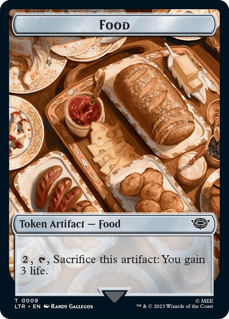 Food (09) // Human Soldier (01) Double-Sided Token [The Lord of the Rings: Tales of Middle-Earth Tokens] MTG Single Magic: The Gathering  | Multizone: Comics And Games