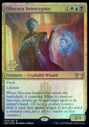 Obscura Interceptor [Streets of New Capenna Prerelease Promos] MTG Single Magic: The Gathering  | Multizone: Comics And Games