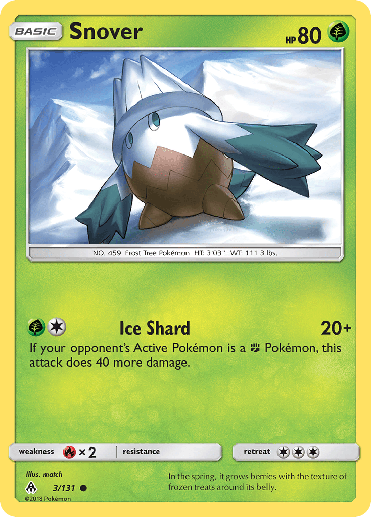 Snover (3/131) [Sun & Moon: Forbidden Light] Pokemon Single Pokémon  | Multizone: Comics And Games