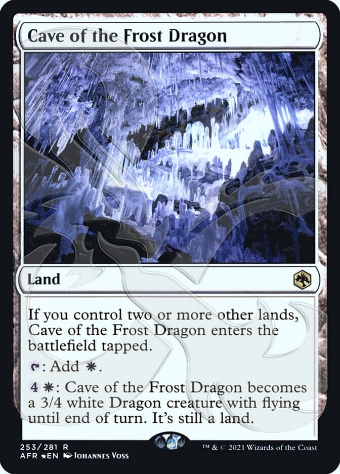 Cave of the Frost Dragon (Ampersand Promo) [Dungeons & Dragons: Adventures in the Forgotten Realms Promos] MTG Single Magic: The Gathering  | Multizone: Comics And Games
