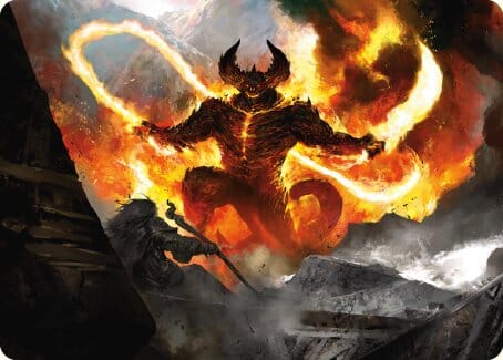 The Balrog, Flame of Udun Art Card [The Lord of the Rings: Tales of Middle-earth Art Series] MTG Single Magic: The Gathering  | Multizone: Comics And Games
