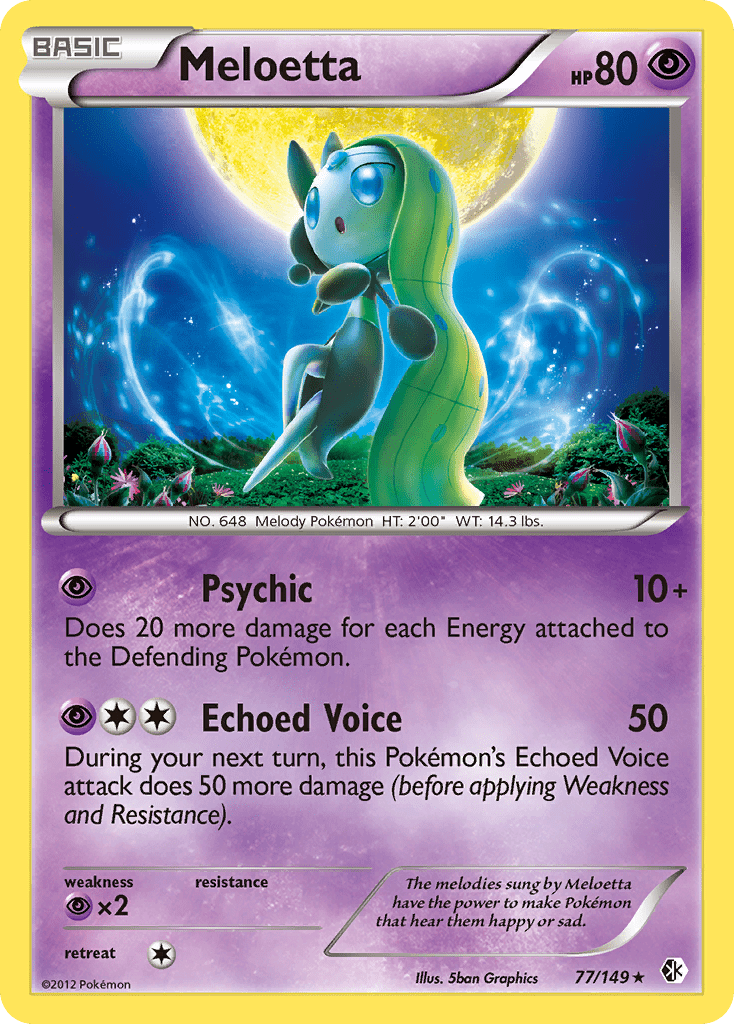 Meloetta (77/149) (Theme Deck Exclusive) [Black & White: Boundaries Crossed] Pokemon Single Pokémon  | Multizone: Comics And Games